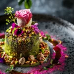 Dessert Pistache et Rose