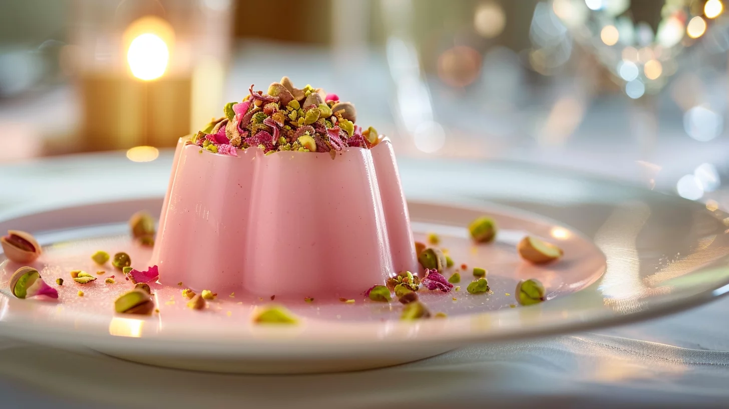 Dessert Pistache et Rose