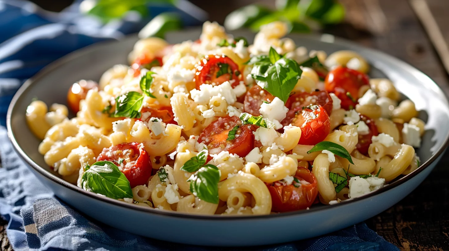 Macaronis à La Feta and Tomates