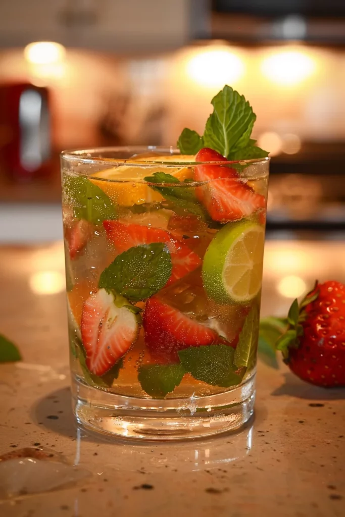 Mojito à La Fraise Irresistible et Frais avec Menthe