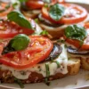 Pizza-toast Tomates Basilic Champignons