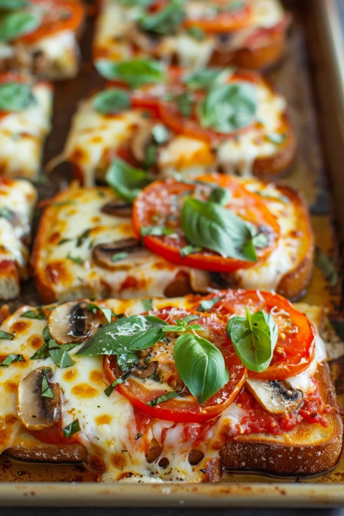 Pizza-toast Tomates Basilic Champignons: Recette Savoureuse et Simple