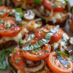 Pizza-toast Tomates Basilic Champignons