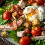 Salade Gourmande aux Œufs Pochés et Lardons