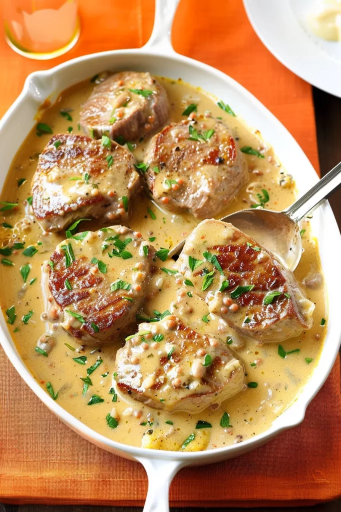 Sauté de Veau en Crème de Moutarde Délicieusement Réconfortant