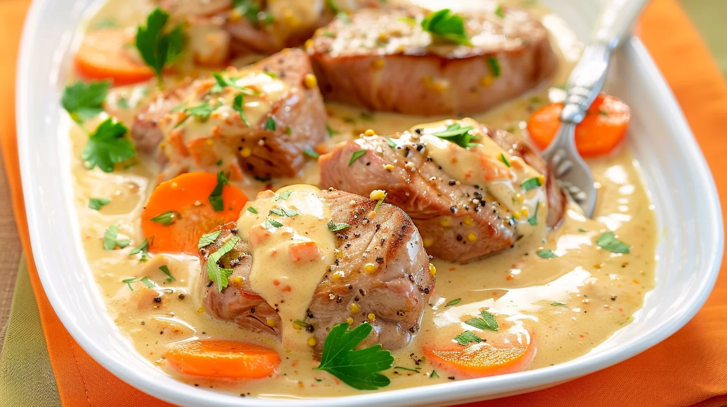 Sauté de Veau en Crème de Moutarde