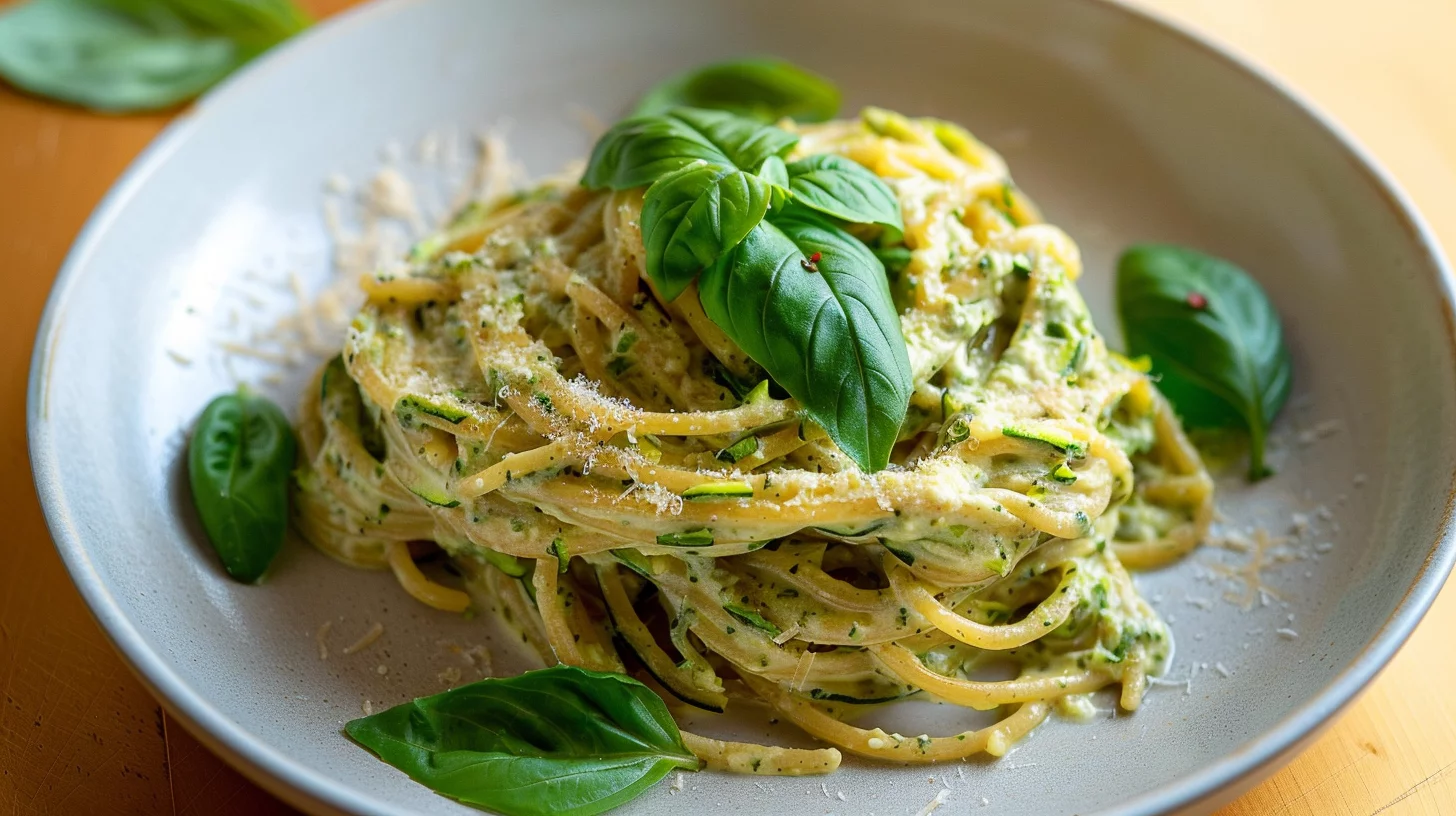 Spaghetti à La Crème de Courgette