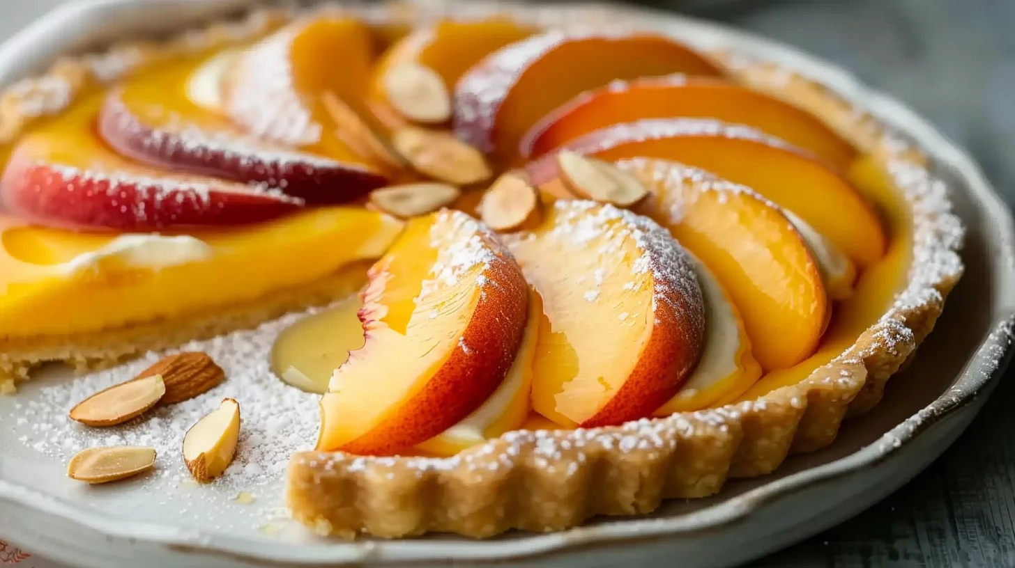 Tarte au Mascarpone et à La Pêche