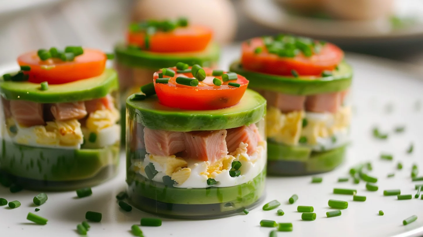 Verrines Avocat Thon Tomates Œuf