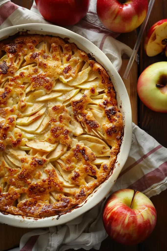 Clafoutis aux Pommes: Délice Doré à la Vanille