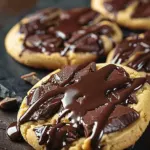 Cookies Moelleux au Beurre de Cacahuète et Chocolat Fondu