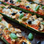Courgettes Farcies en Bateau Façon Pizza