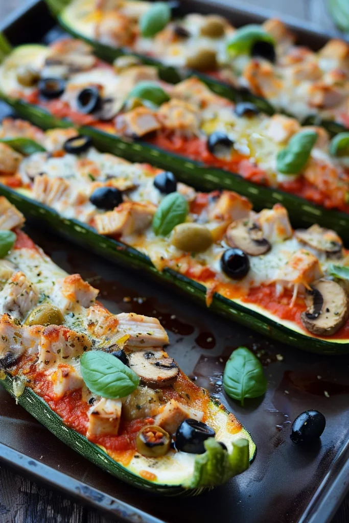 Courgettes Farcies en Bateau Façon Pizza - Explosion de Saveurs en 30 Min