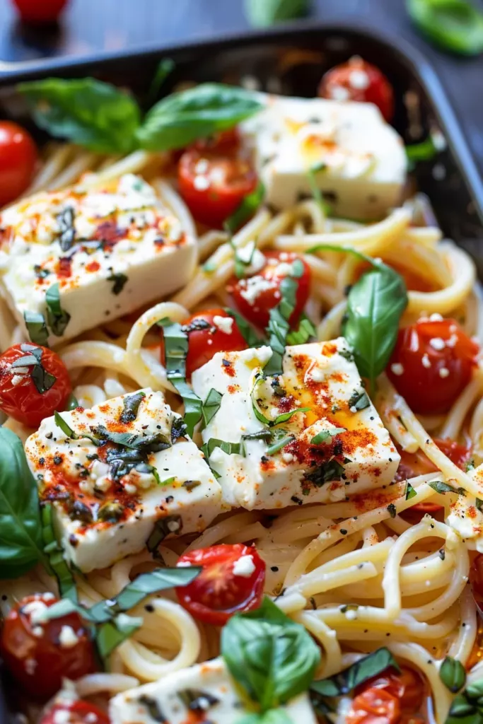 Feta et Tomates Cerises au Four: La Fusion Gourmande Pour Des Pâtes Incroyables