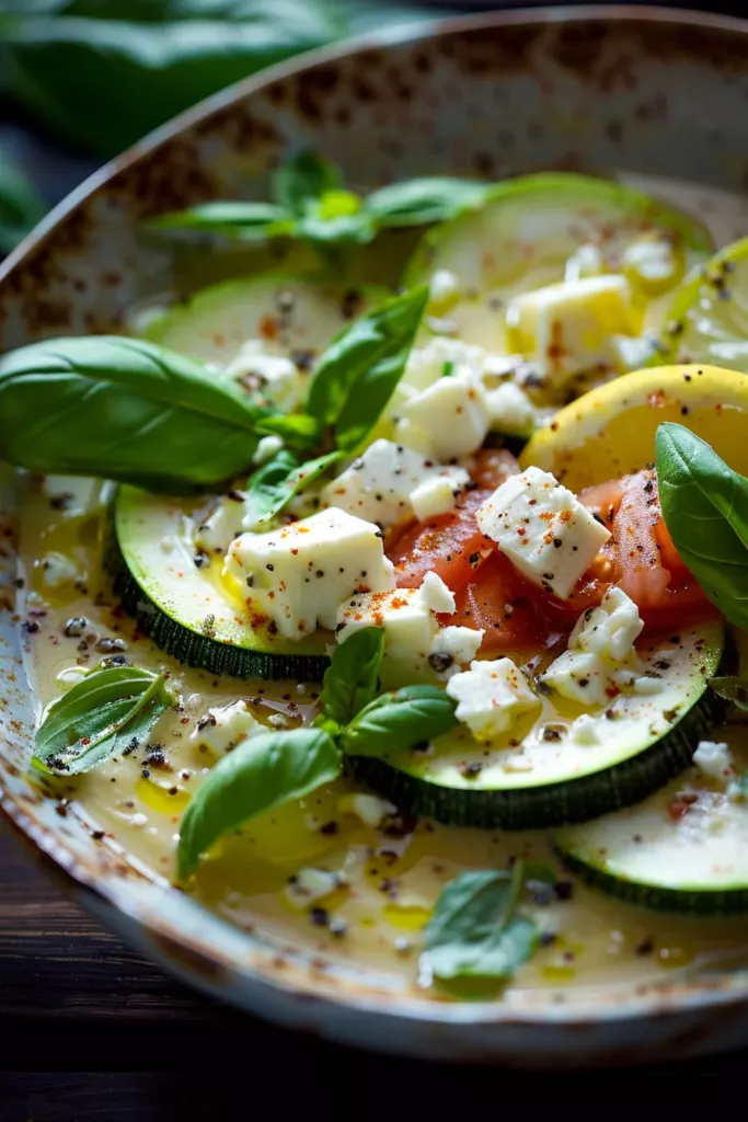 Gaspacho de Courgettes et Feta: Un Tourbillon de Saveurs Méditerranéennes