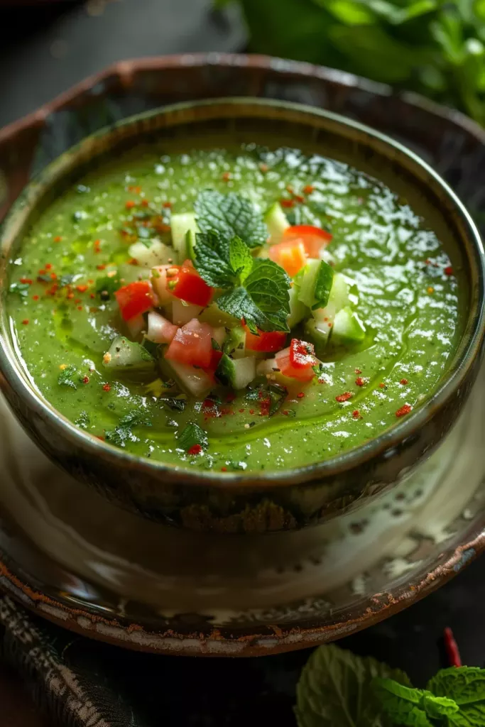 Gaspacho Vert: Savourez la Fraîcheur Verte en un Instant