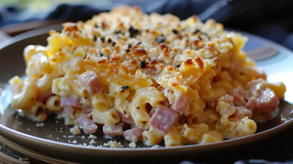Gratin de Coquillettes Jambon et Gruyère