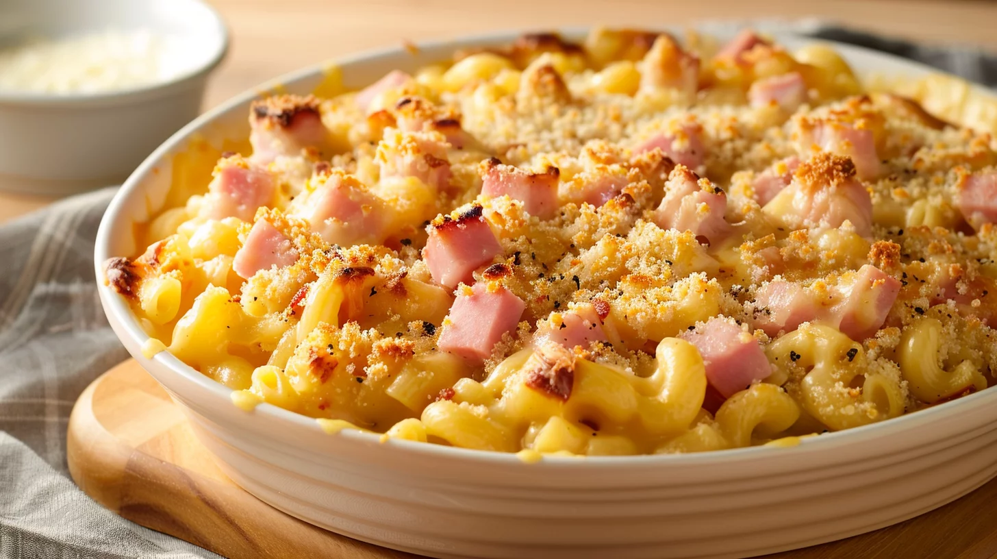 Gratin de Pâtes au Jambon et Fromage