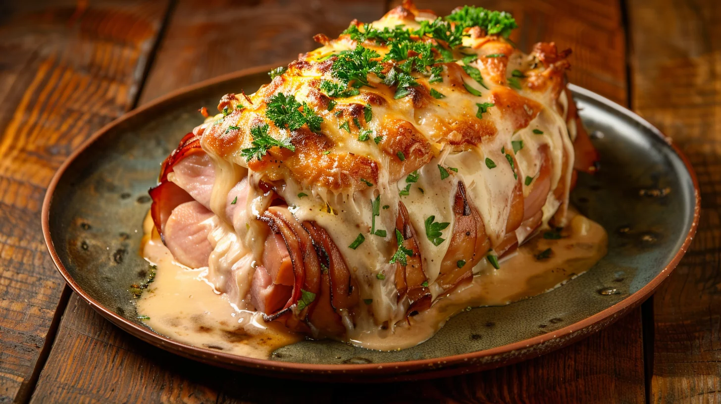 Jambon Gratiné à La Sauce Forestière