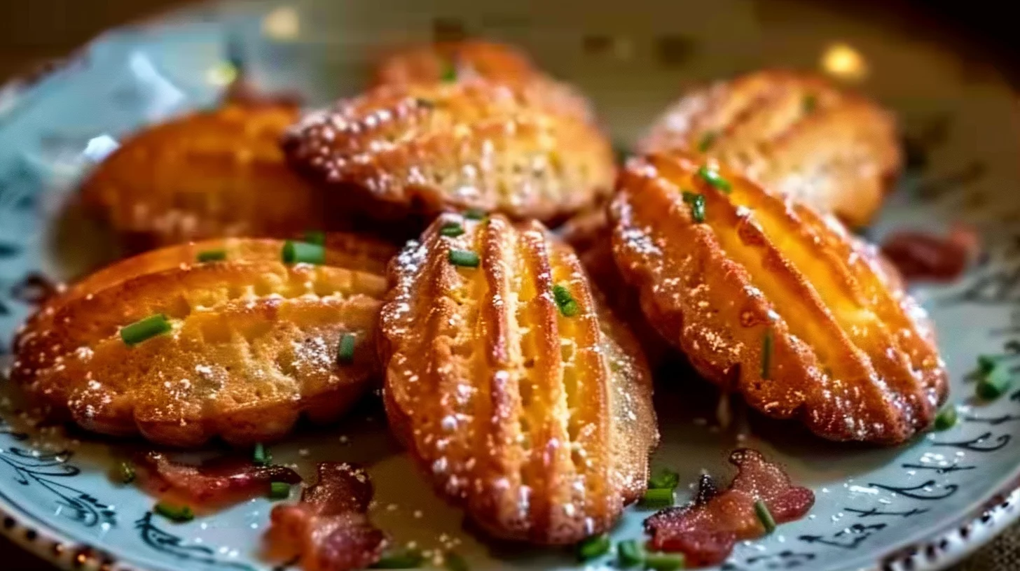 Madeleines Fondantes au Reblochon et au Bacon