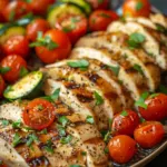 Émincé de Poulet aux Courgettes et Tomates Cerises