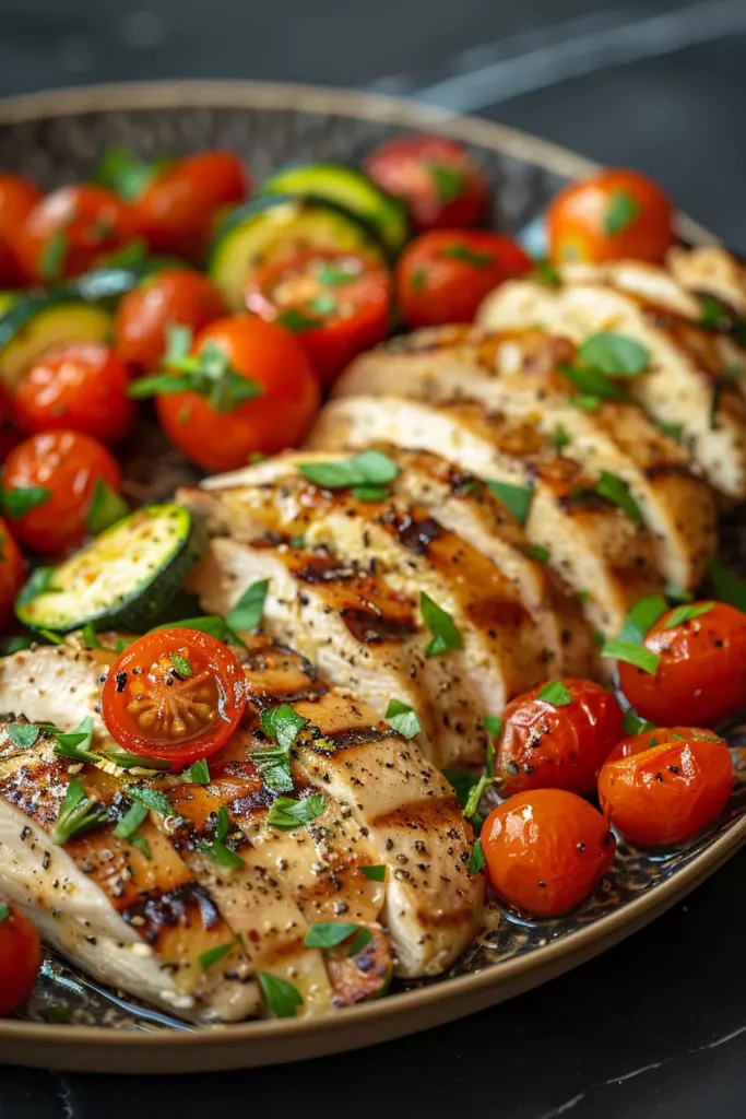 Émincé de Poulet aux Courgettes et Tomates Cerises: Un Festin Savoureux en un Instant