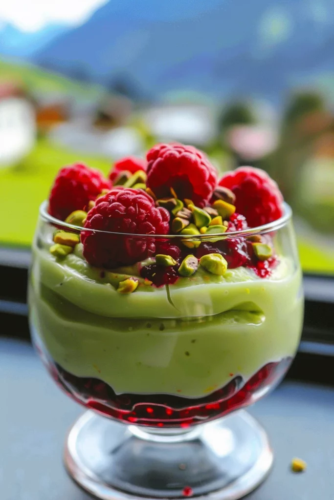 Mousse Aérienne à La Pistache et Framboise: Un Nuage de Gourmandise Fraîche
