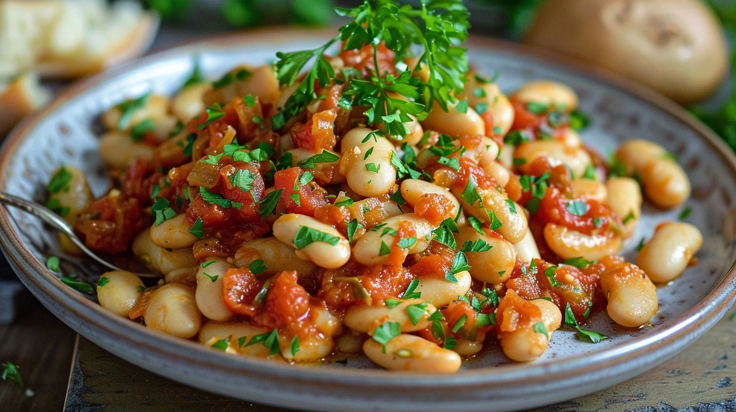 Ragoût Velouté aux Haricots Blancs et Tomates