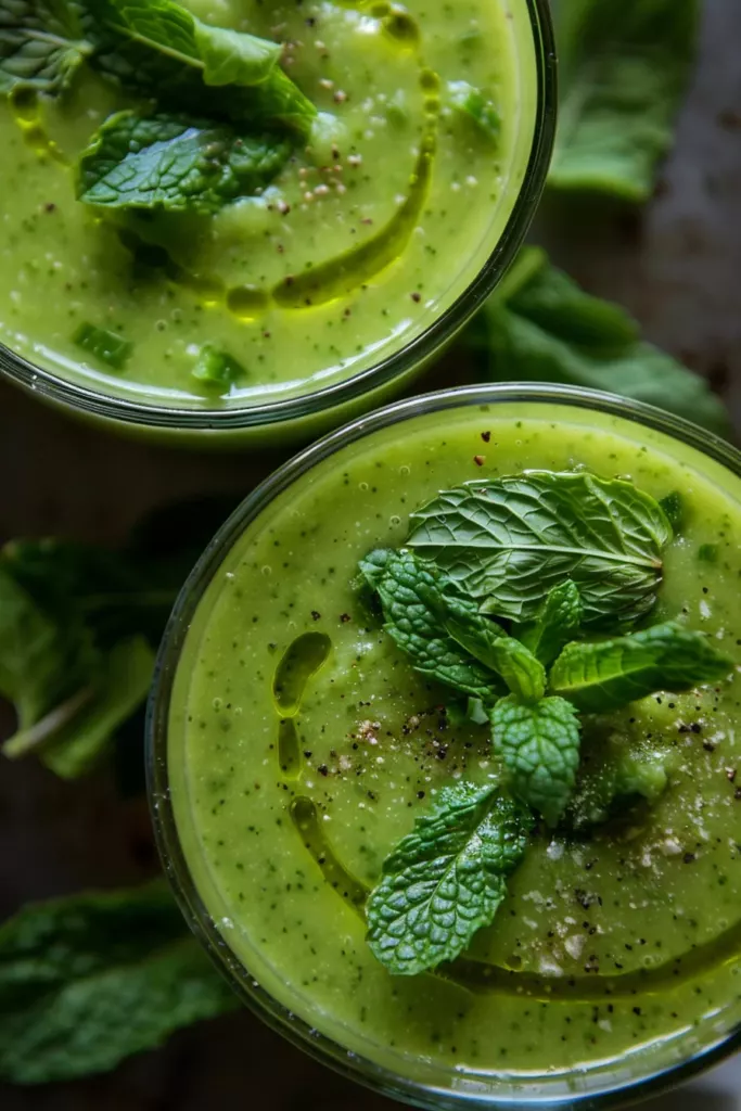 Recette de Soupe Froide de Courgettes à La Menthe - Un Plaisir Rafraîchissant