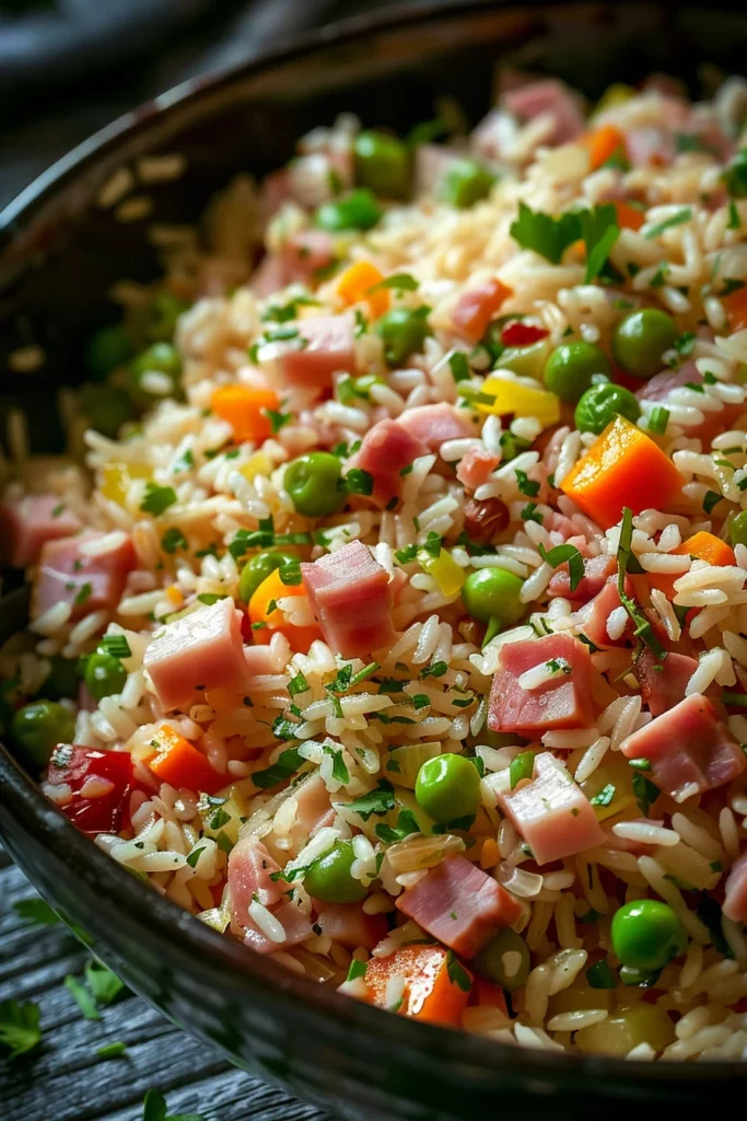 Riz Savoureux au Jambon: Délicieux Plat Réconfortant