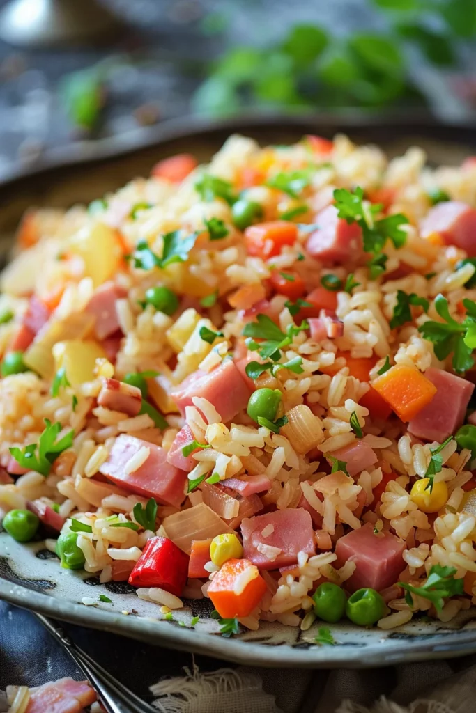 Riz Savoureux au Jambon: Délicieux Plat Réconfortant