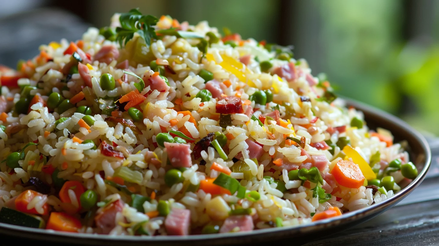 Riz Savoureux au Jambon and Légumes
