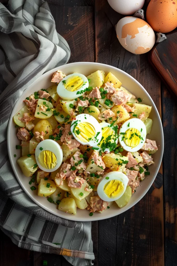 Salade de Pommes de Terre au Thon et Œufs Fraise: Une Explosion de Saveurs Estivales