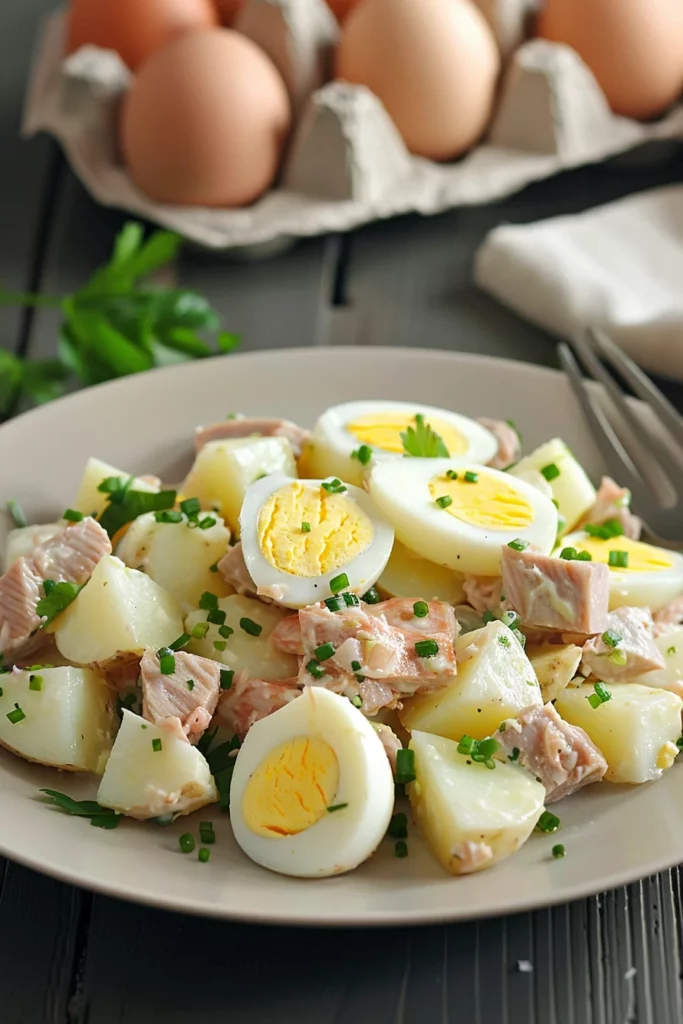 Salade de Pommes de Terre au Thon et Œufs Fraise: Une Explosion de Saveurs Estivales