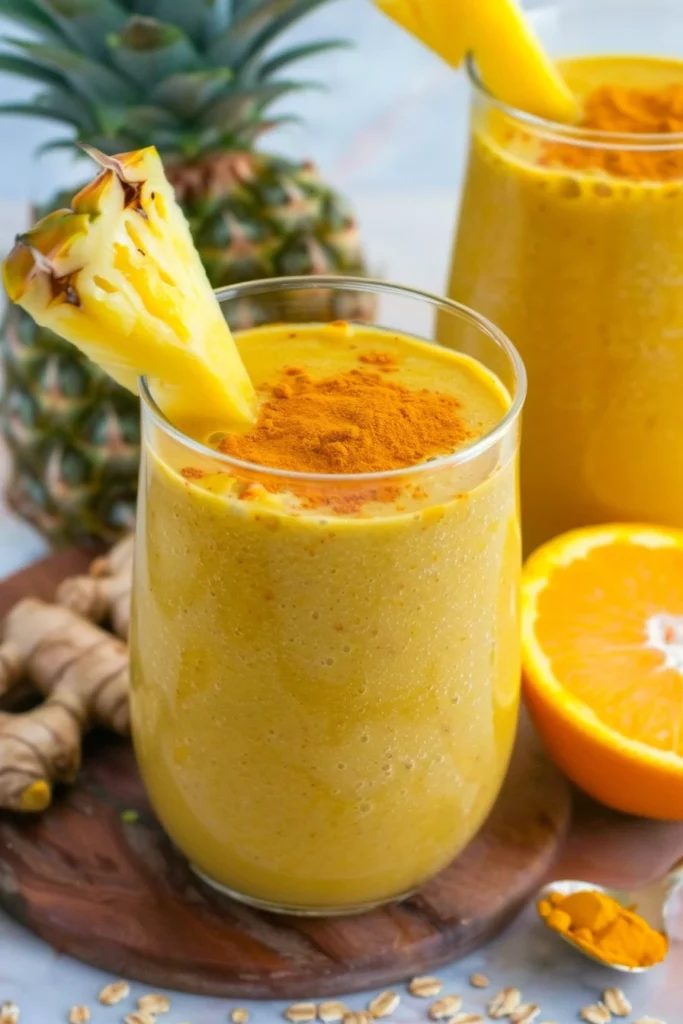 Smoothie Détox à l'ananas et au Curcuma: L'élixir de vitalité ultime
