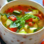 Soupe Avec Courgette et Tomate