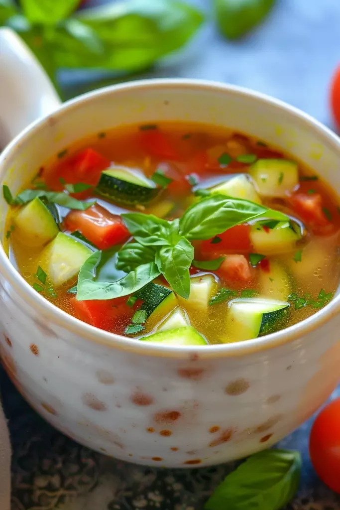 Soupe Avec Courgette et Tomate: Un Festin Sain et Savoureux