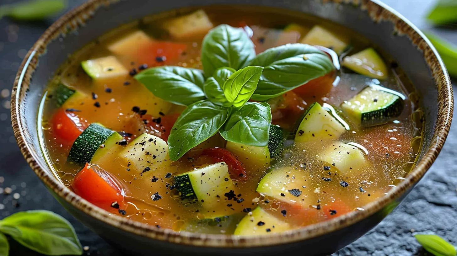 Soupe Avec Courgette et Tomate