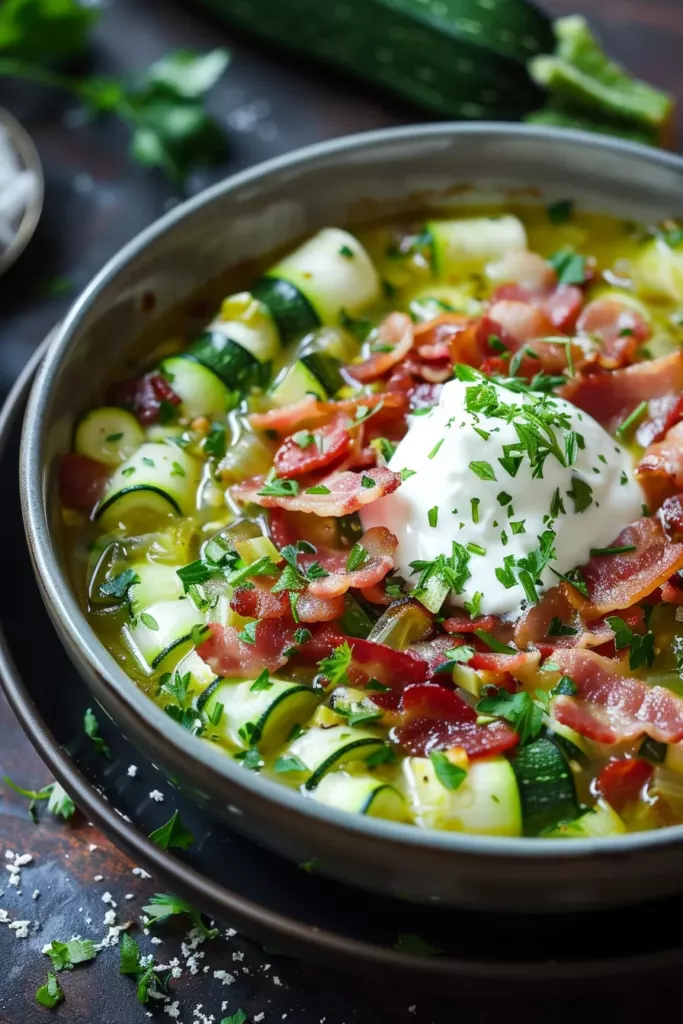 Soupe de Courgettes et Poireaux Avec Lardons: Savourez l'Élixir Réconfortant