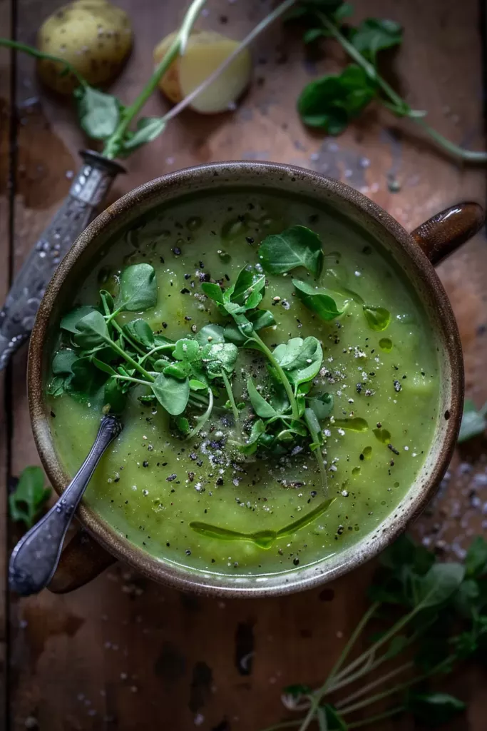Soupe de Cresson et Pommes de Terre: Savourez la Crémeuse Excellence