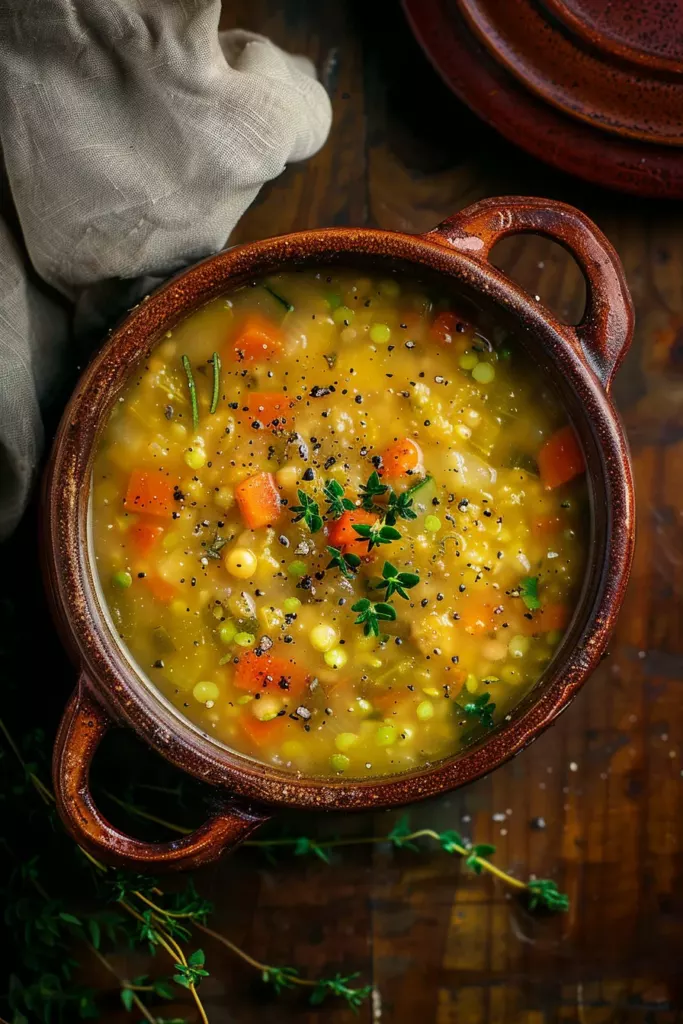 Soupe de Pois Cassés Façon Campagnarde: Savourez un Festin Rustique