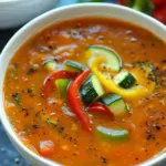 Soupe de Poivrons Super Simple Avec Courgettes