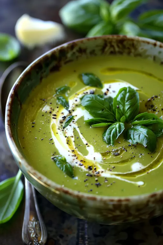 Soupe Froide de Courgette et Basilic - L'Explosion de Fraîcheur en Un Bol