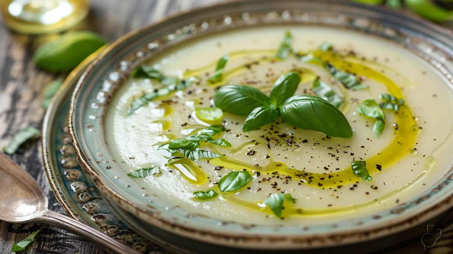 Soupe Froide de Courgette et Basilic