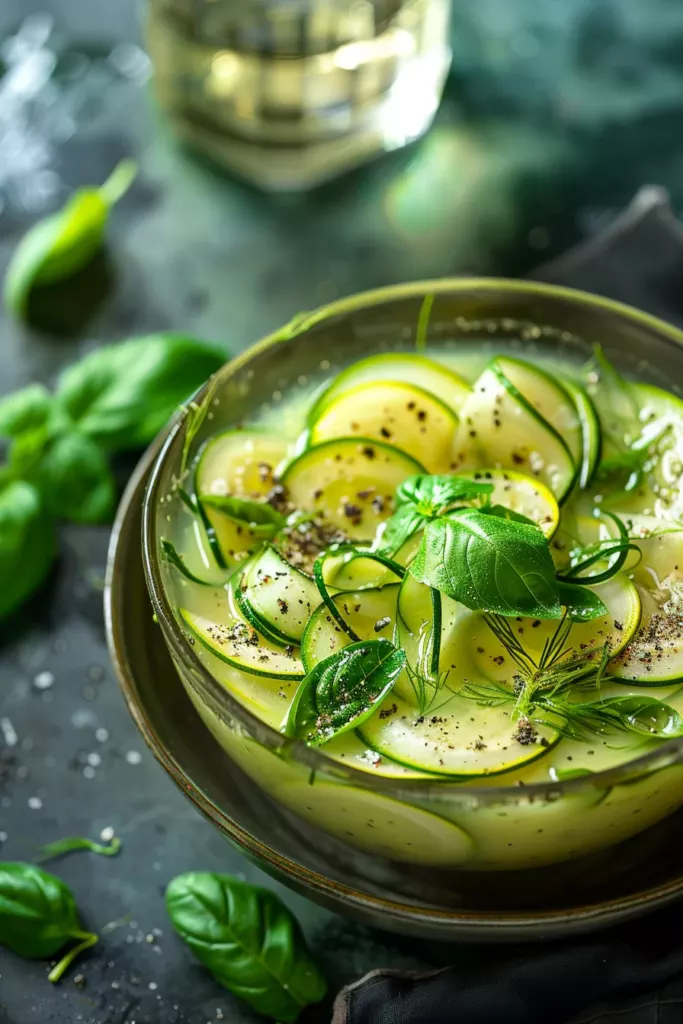 Soupe Froide de Courgettes et Fenouil au Basilic - Le Plaisir Frais de l'Été