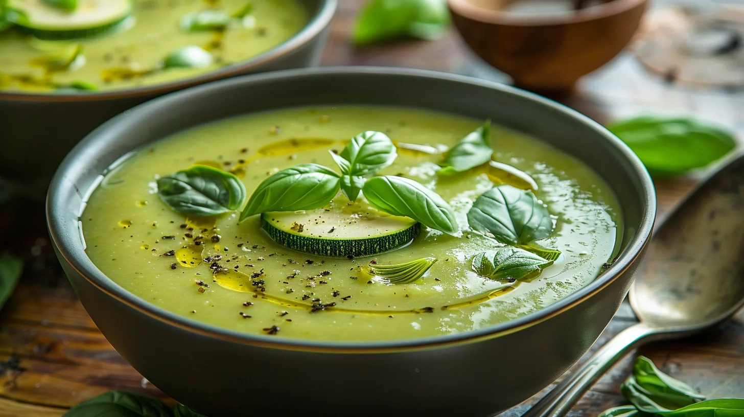 Soupe Froide de Courgettes et Fenouil au Basilic