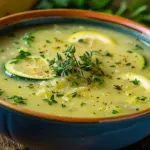 Soupe Grecque de Courgettes au Citron