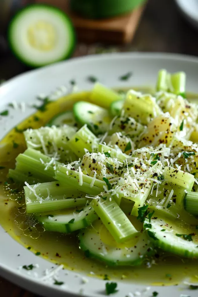 Soupe Italienne de Courgettes et Céleri - Un Festin Réconfortant