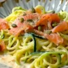 Spaghetti au Saumon Fumé et aux Courgettes