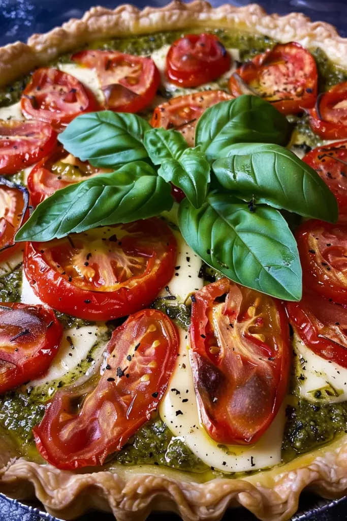 Tarte Tomate Pesto et Mozarella: Une Explosion de Saveurs Méditerranéennes!